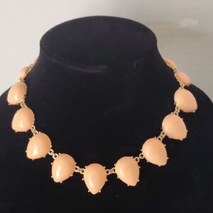 Amrita Singh Gold and Light Peach Necklace with Teardrop Design